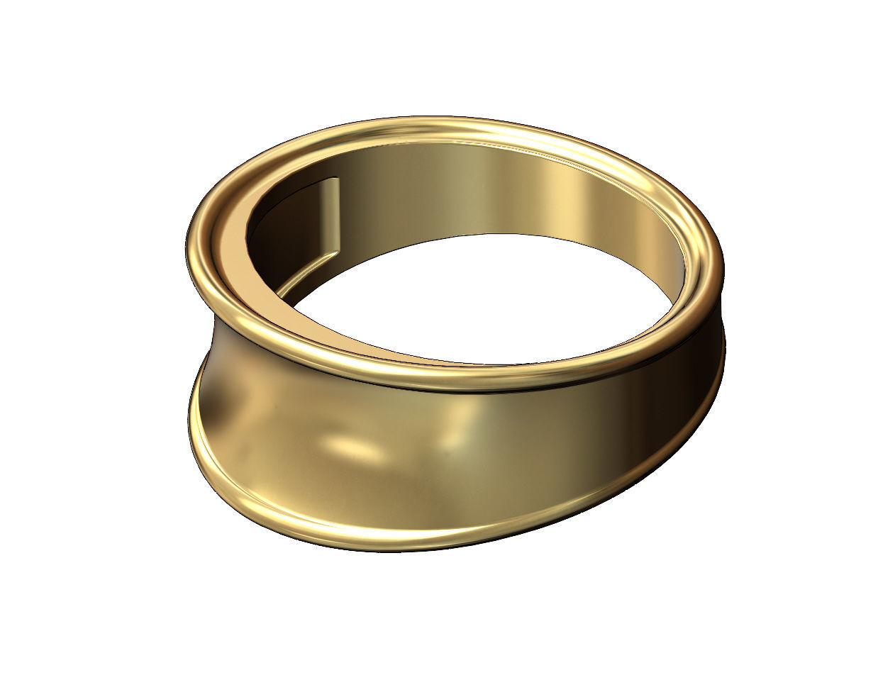 Large concave Statement ring with rope ornaments 3D print model_1