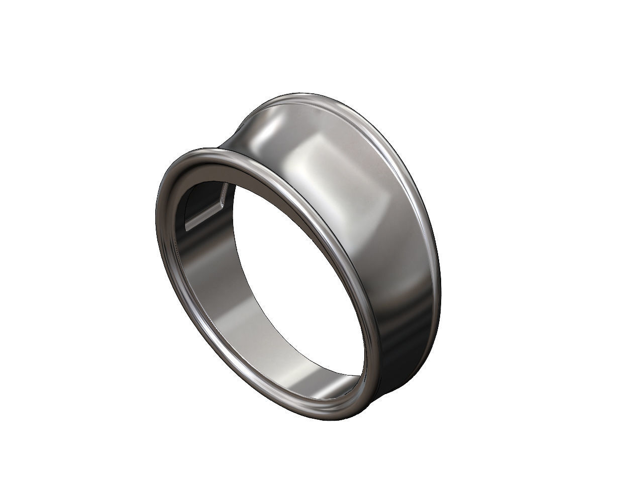 Large concave Statement ring with rope ornaments 3D print model_3