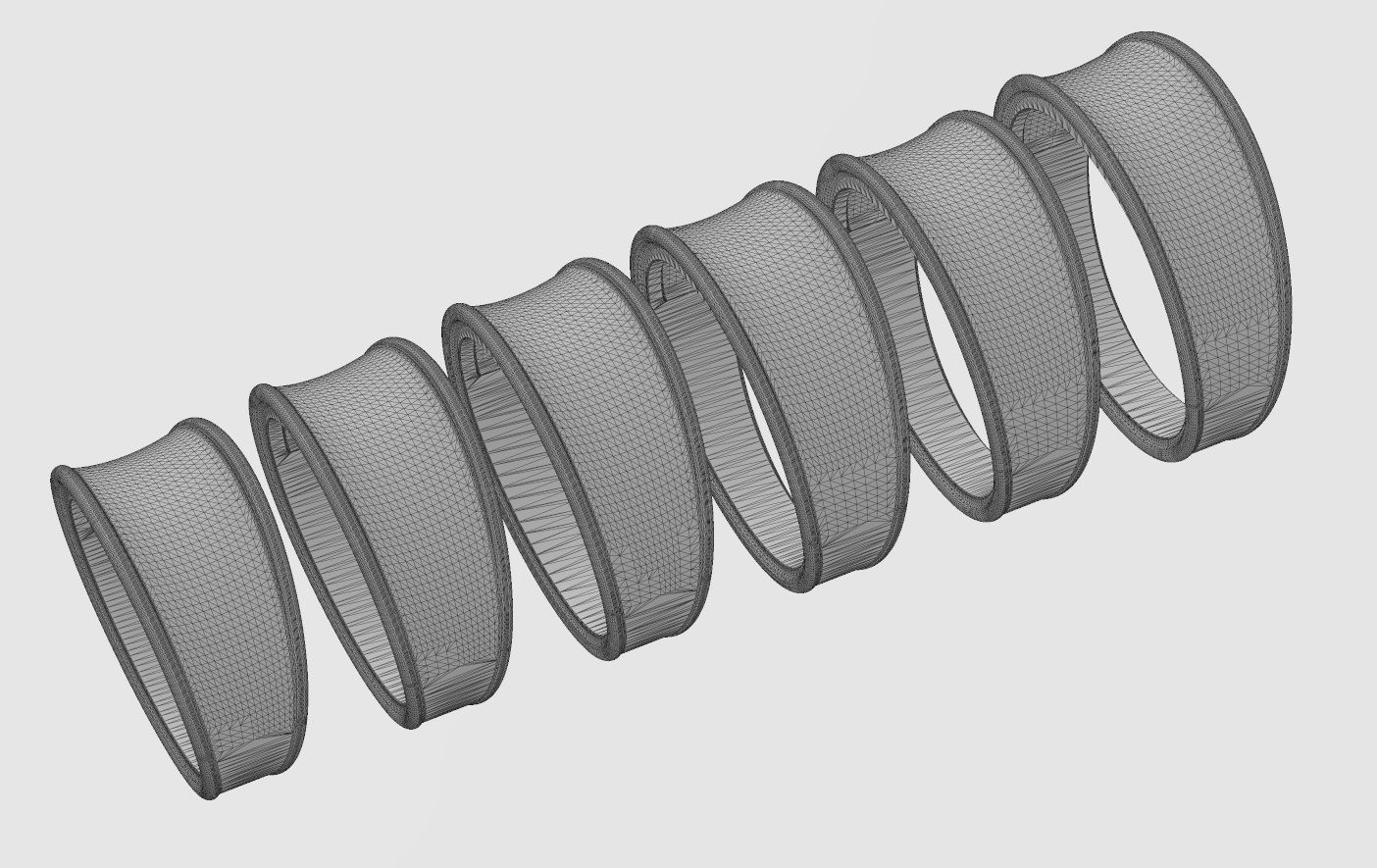 Large concave Statement ring with rope ornaments 3D print model_14