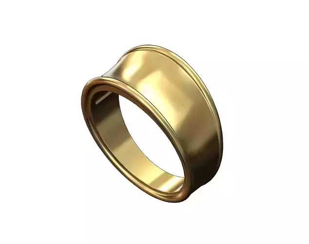 Large concave Statement ring with rope ornaments