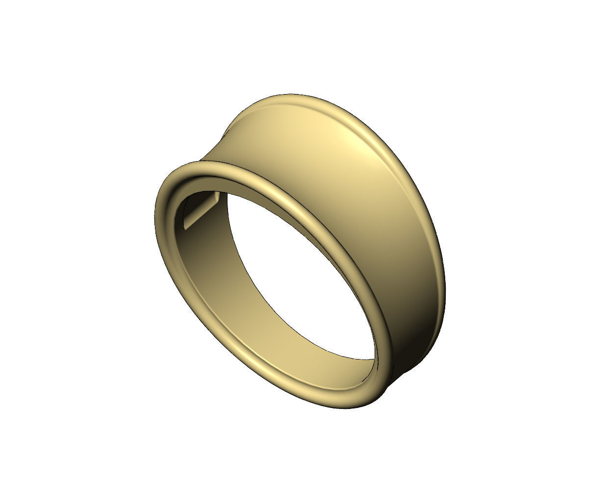 Large concave Statement ring with rope ornaments 3D print model_5