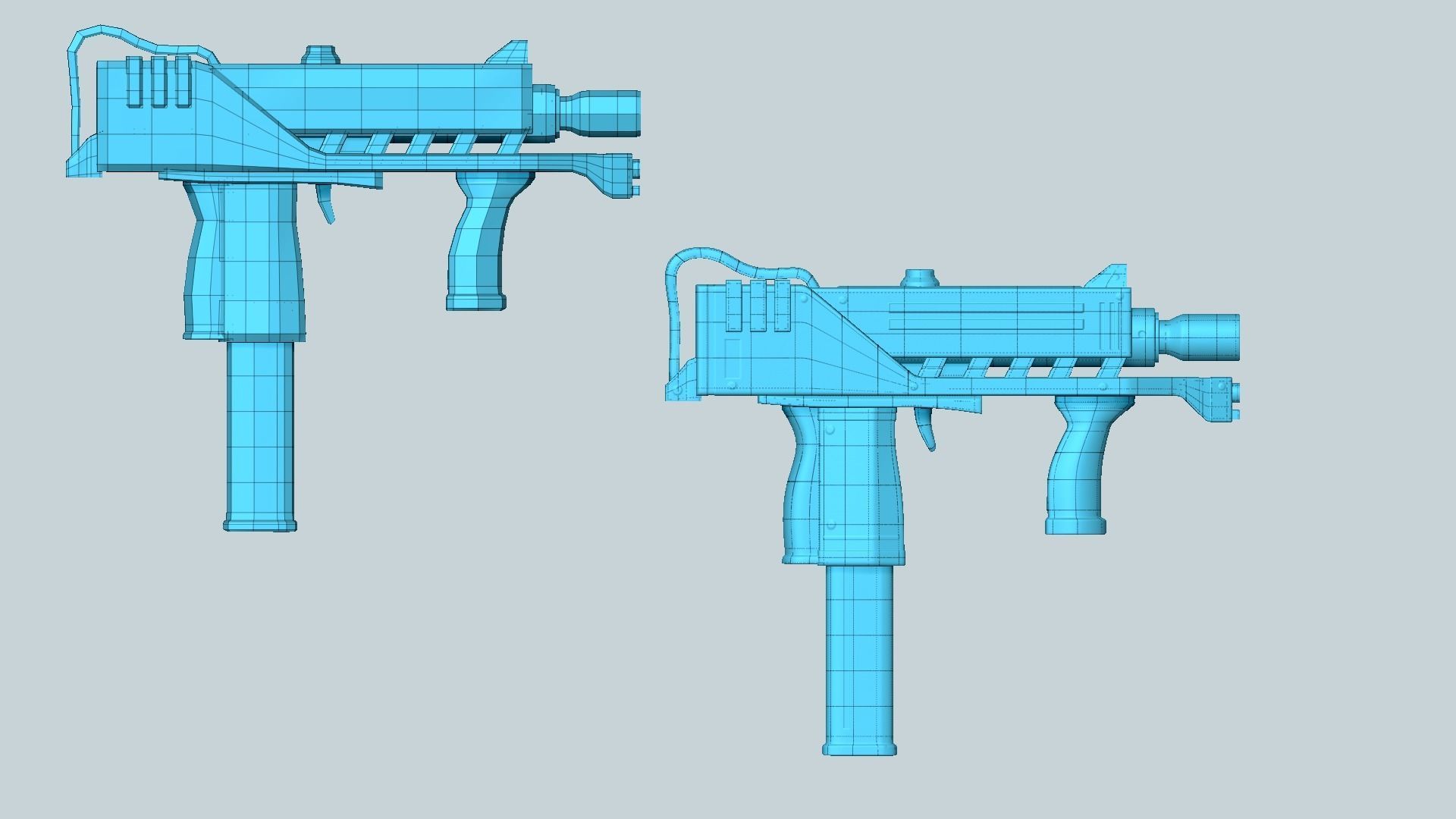 Sci-Fi MAC10 - Submachine Gun - Gun Weaponry Low-poly 3D model_13