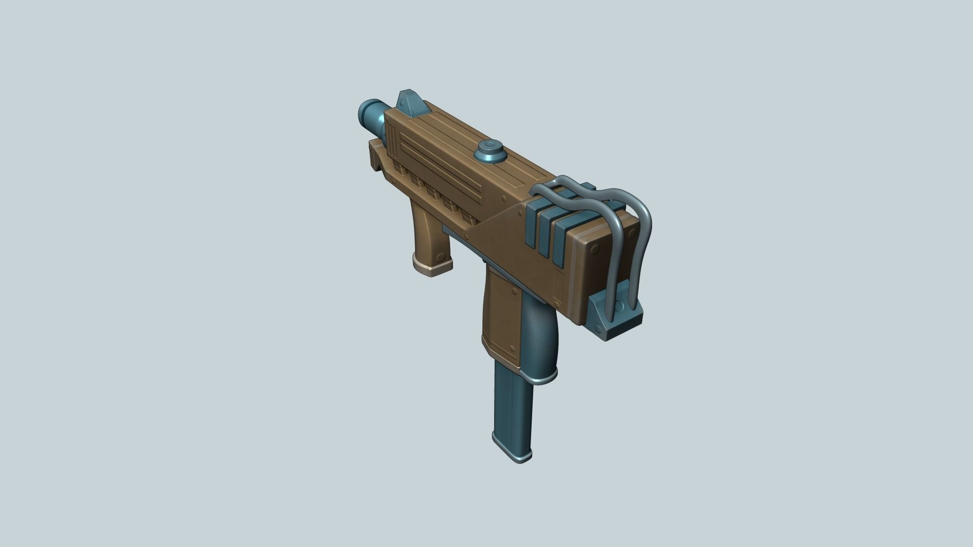 Sci-Fi MAC10 - Submachine Gun - Gun Weaponry Low-poly 3D model_4