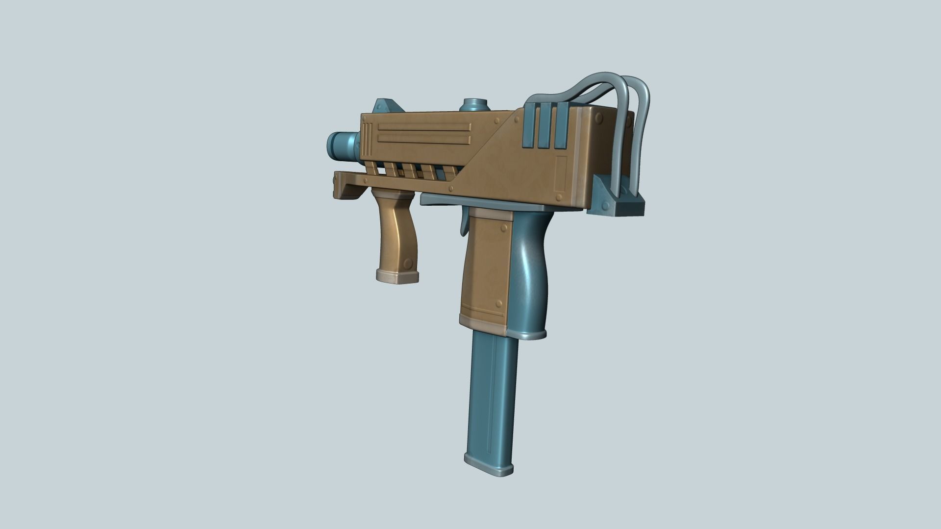 Sci-Fi MAC10 - Submachine Gun - Gun Weaponry Low-poly 3D model_3