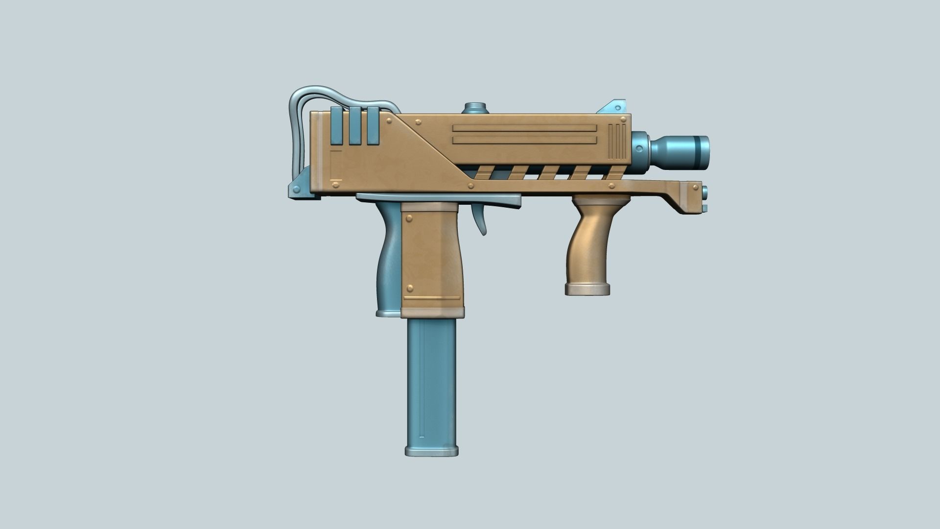 Sci-Fi MAC10 - Submachine Gun - Gun Weaponry Low-poly 3D model_8