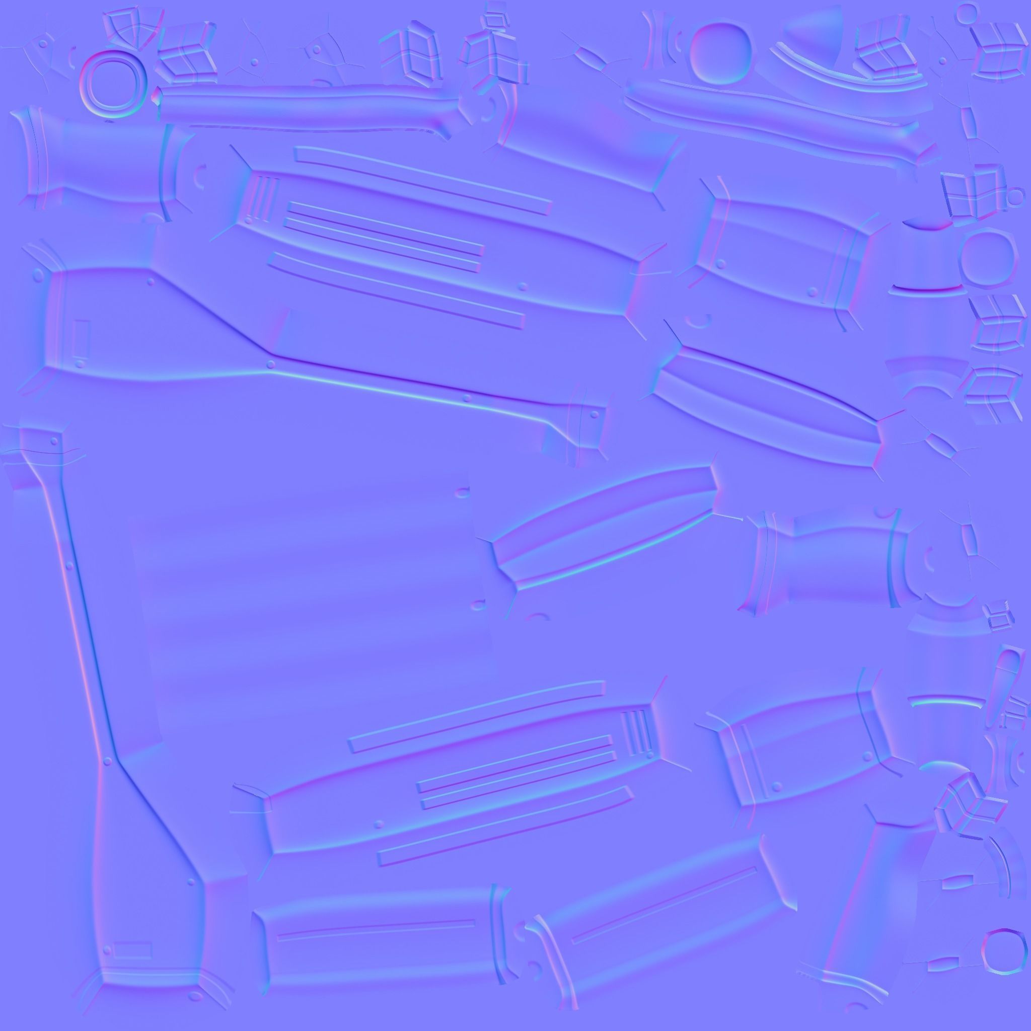 Sci-Fi MAC10 - Submachine Gun - Gun Weaponry Low-poly 3D model_23