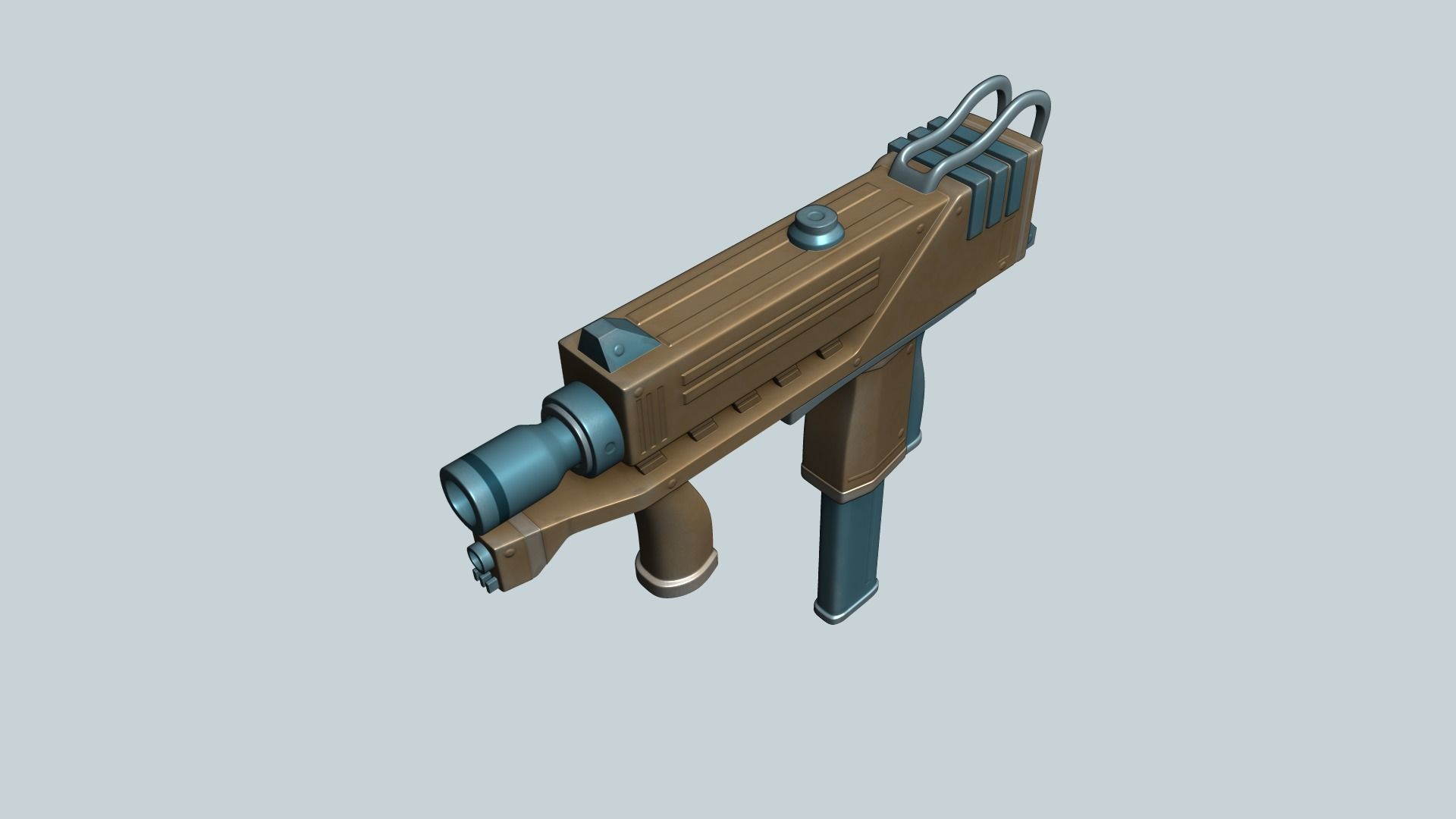 Sci-Fi MAC10 - Submachine Gun - Gun Weaponry Low-poly 3D model_6