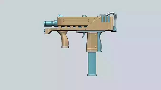 Sci-Fi MAC10 - Submachine Gun - Gun Weaponry Low-poly 3D model