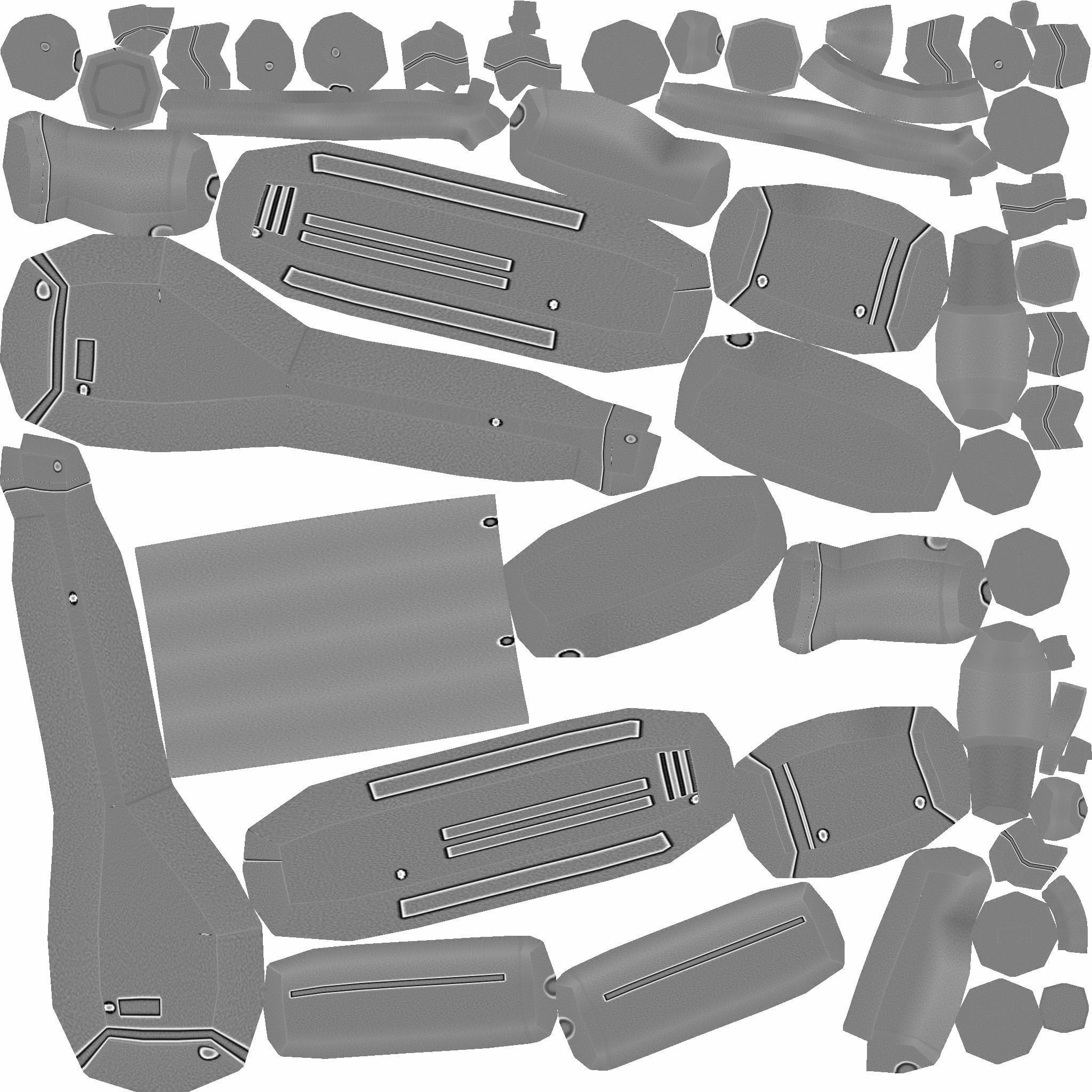 Sci-Fi MAC10 - Submachine Gun - Gun Weaponry Low-poly 3D model_18