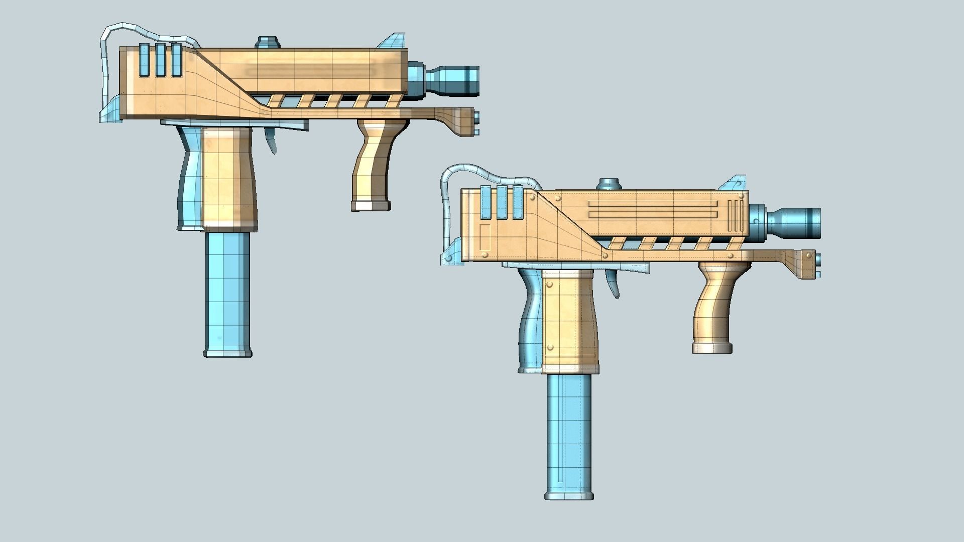 Sci-Fi MAC10 - Submachine Gun - Gun Weaponry Low-poly 3D model_22