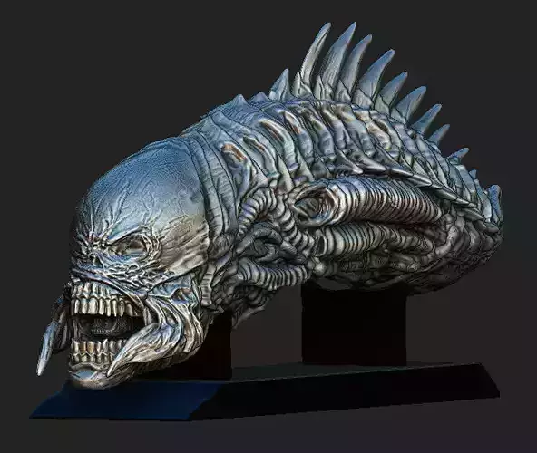 Aliens Raven head with base