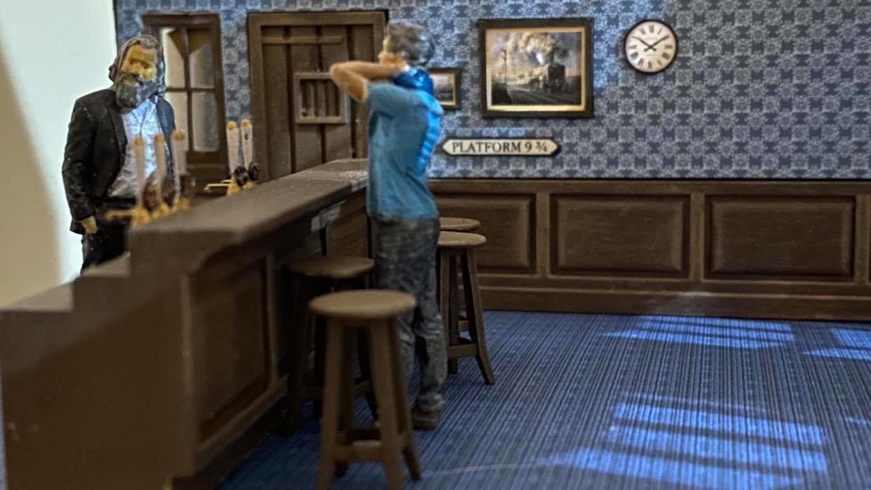 BAR COUNTER FOR PUB 7MM SCALE O GAUGE MODEL RAILWAY BUILDING 3D print model_3