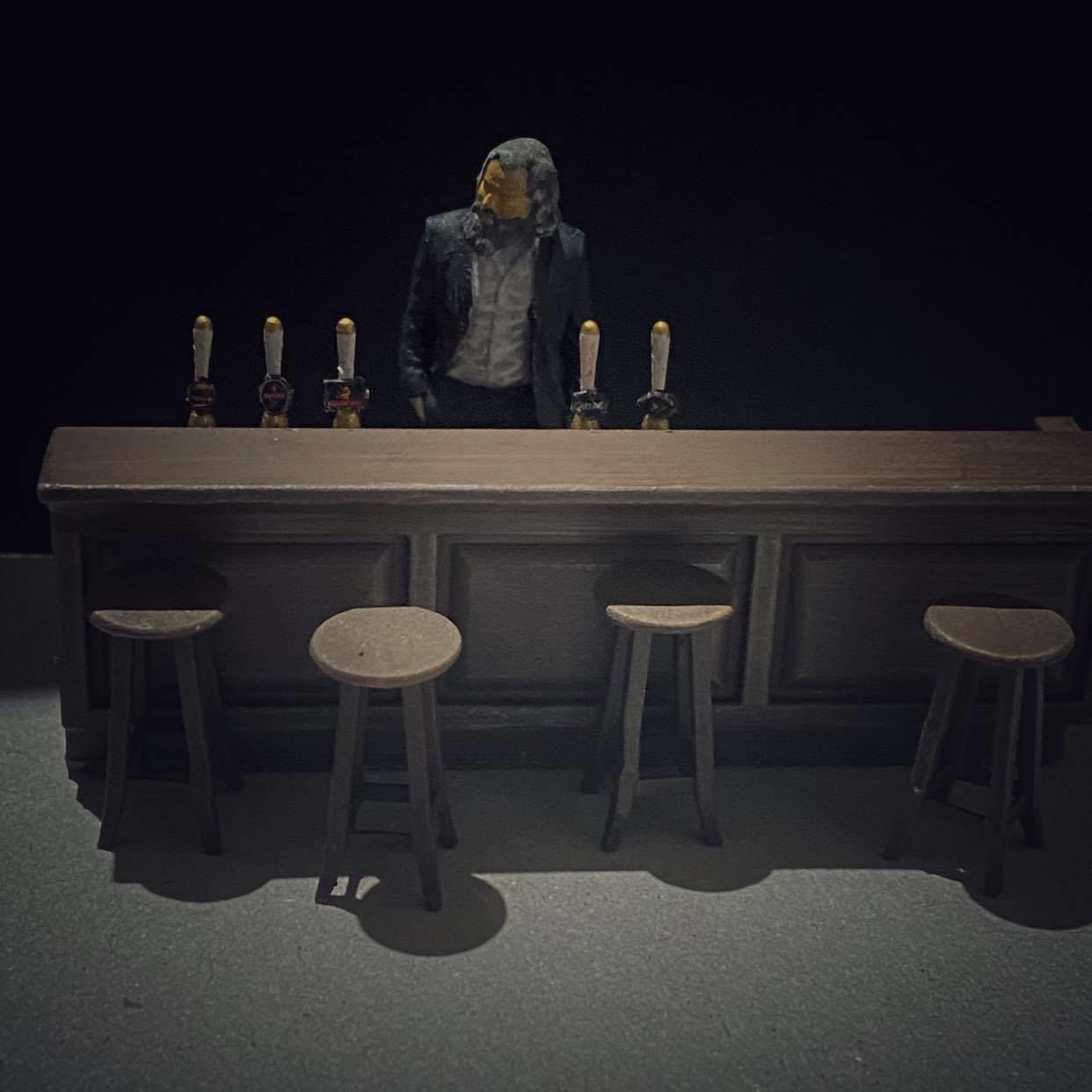 BAR COUNTER FOR PUB 7MM SCALE O GAUGE MODEL RAILWAY BUILDING 3D print model_5