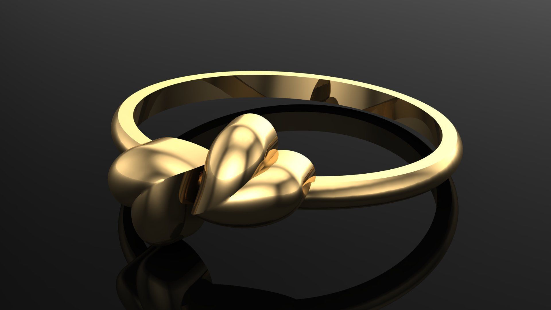 heart ring 3D print model_1