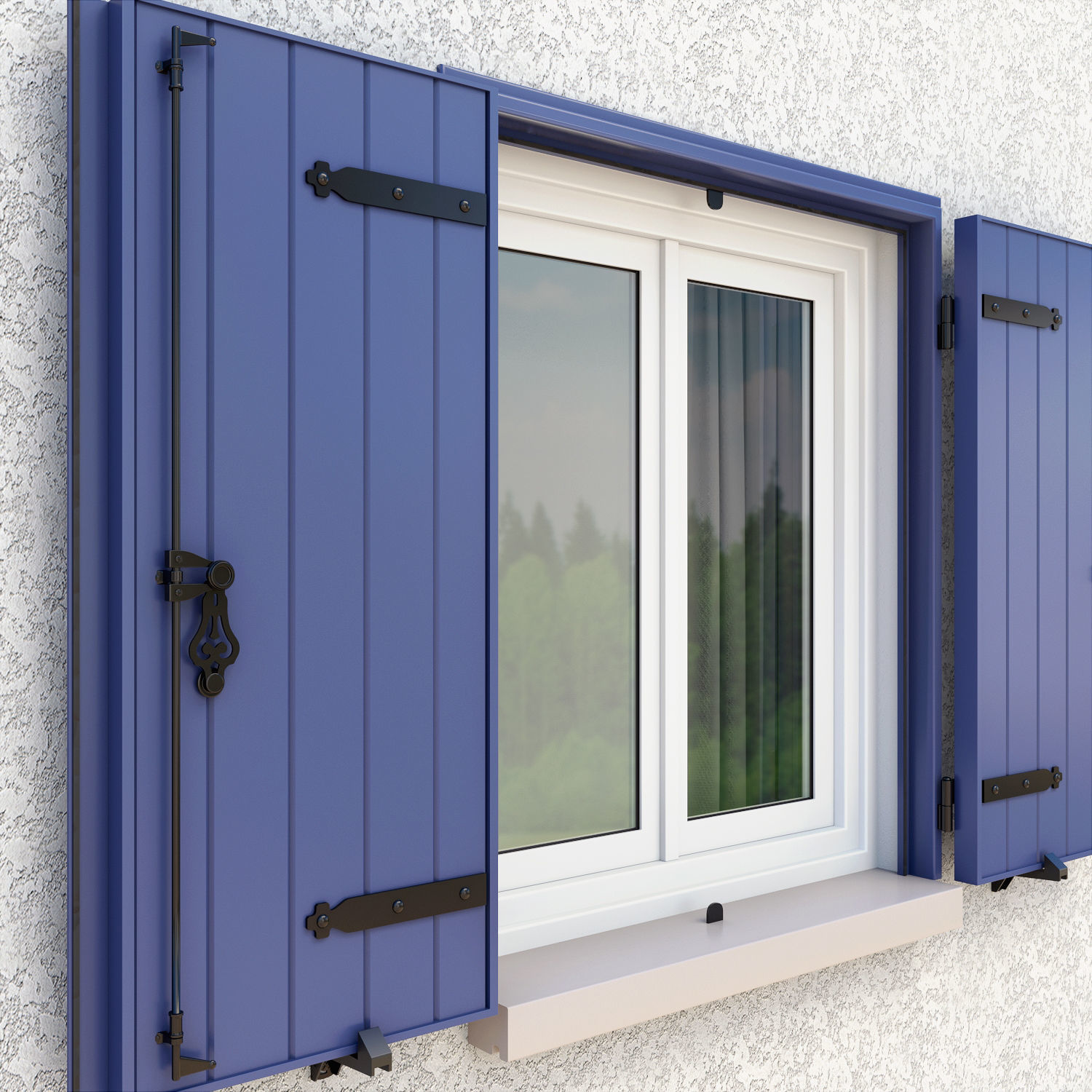 Exterior Aluminium Shutter 3D model V2 3D model_1