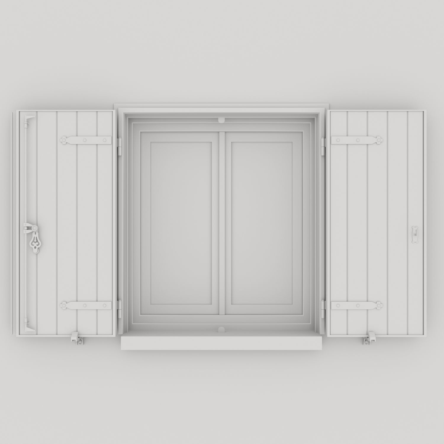Exterior Aluminium Shutter 3D model V2 3D model_3