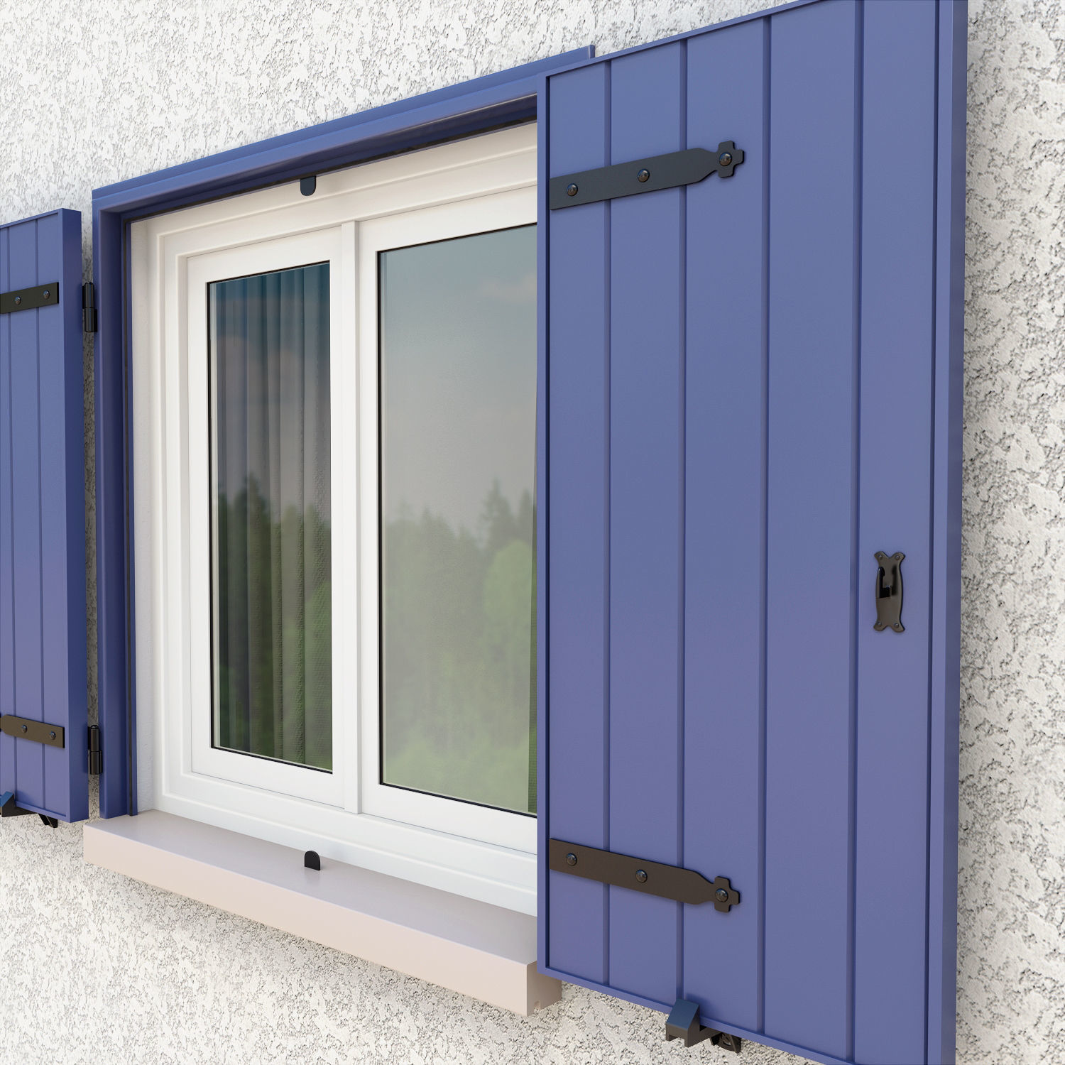 Exterior Aluminium Shutter 3D model V2 3D model_2