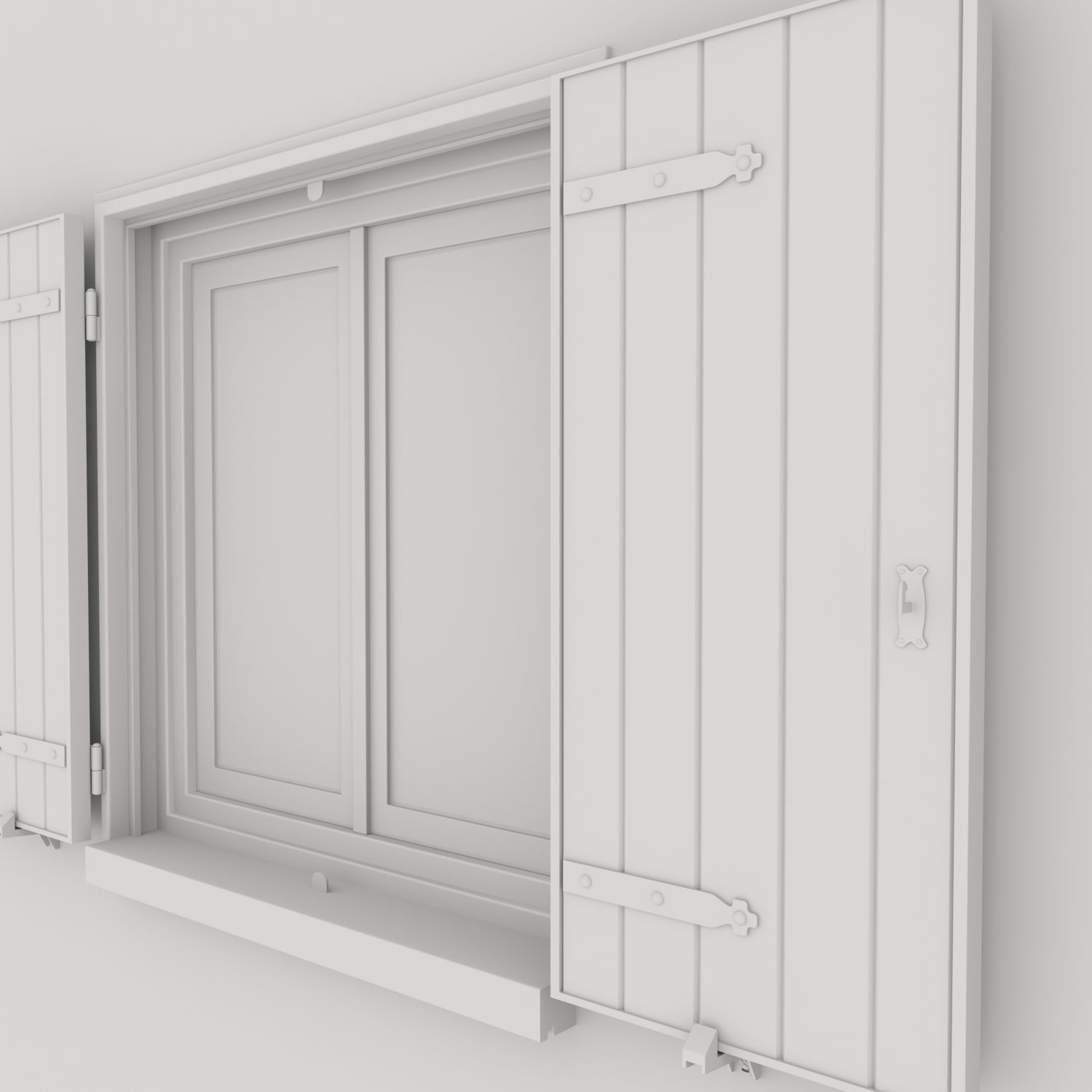 Exterior Aluminium Shutter 3D model V2 3D model_5