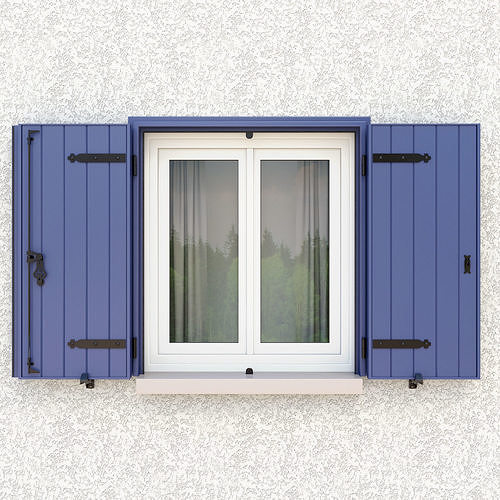 Exterior Aluminium Shutter 3D model V2 3D model