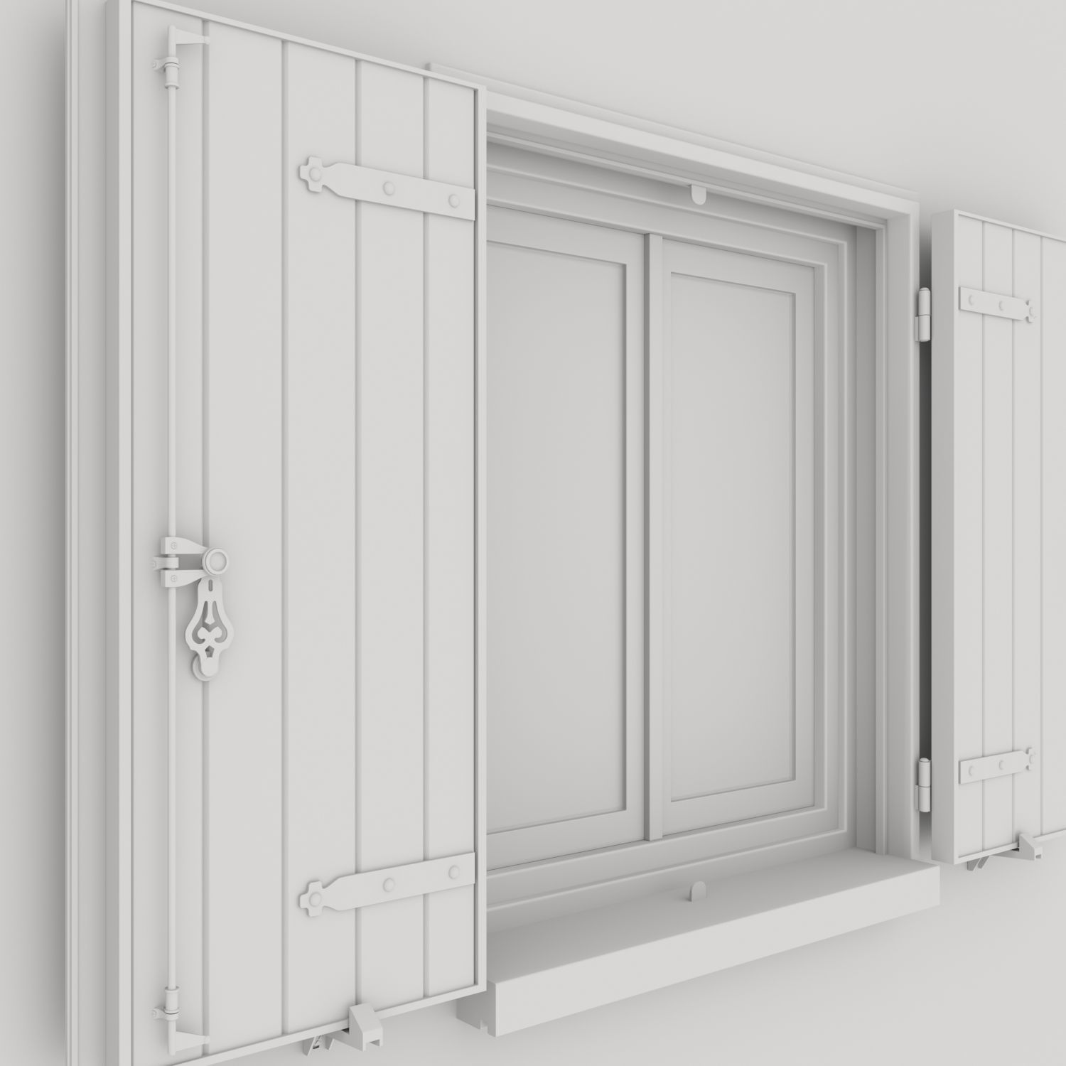 Exterior Aluminium Shutter 3D model V2 3D model_4