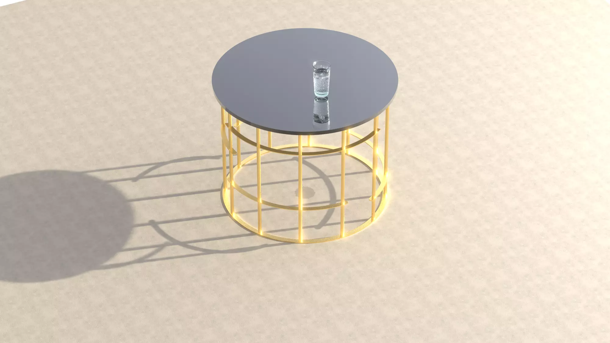 steel table 3D model_0