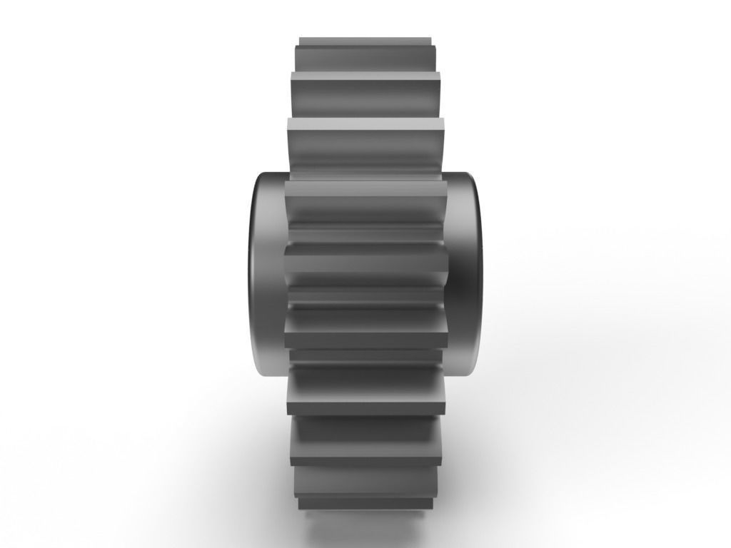 Slotted Gear Free 3D model_2