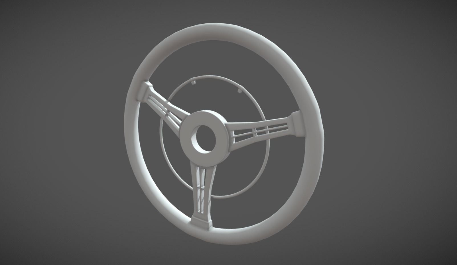 Steering Wheel Madmax Low-poly 3D model_2