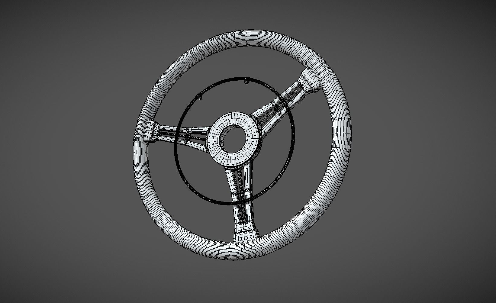 Steering Wheel Madmax Low-poly 3D model_1