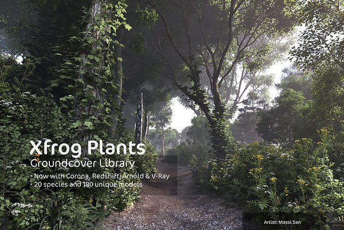 2020 XfrogPlants Groundcover Library  3D model