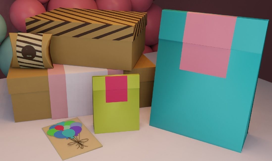 Happy Birthday Party Decoration 3D model_13