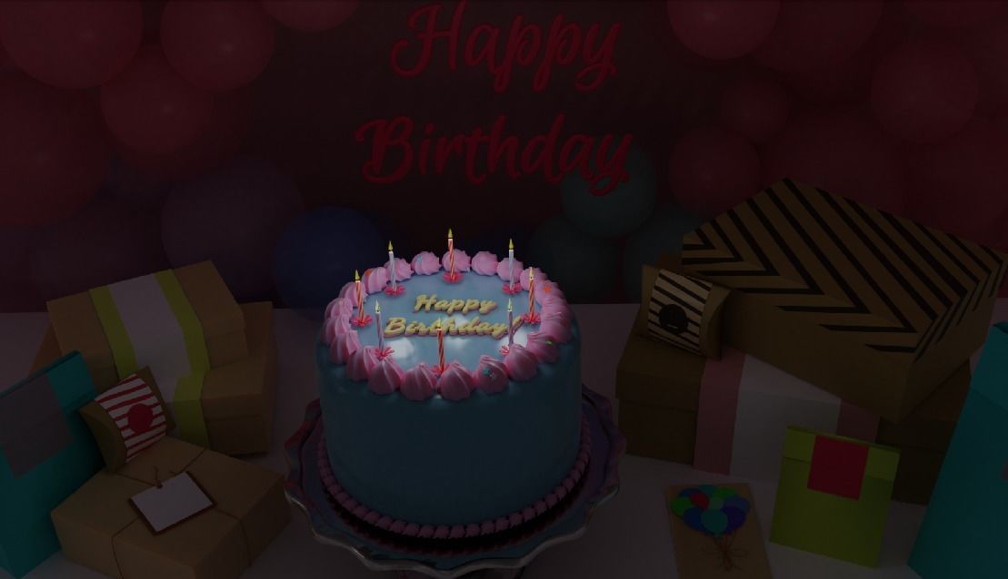 Happy Birthday Party Decoration 3D model_4