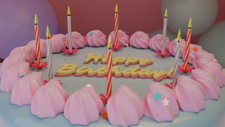Happy Birthday Party Decoration 3D model_2