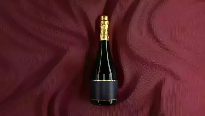 Wine Bottle With Maroon Background