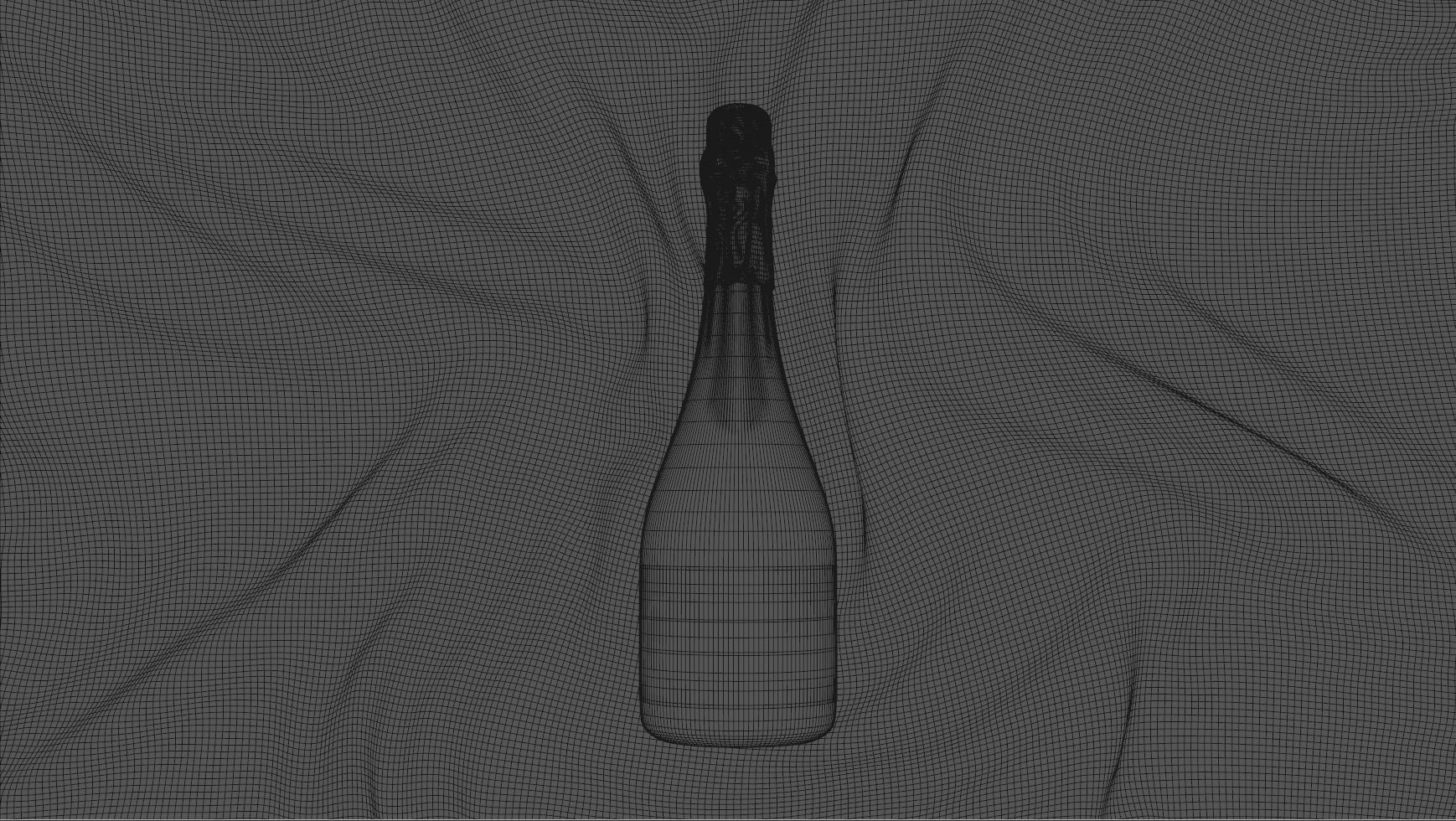 Wine Bottle With Maroon Background 3D model_2