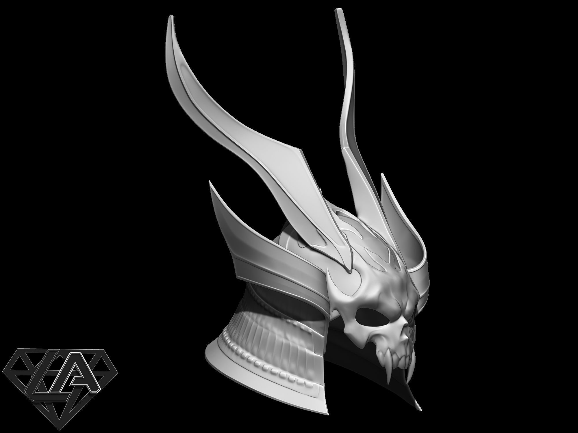 Shao Kahn MK11 Helmet 3D print model_4