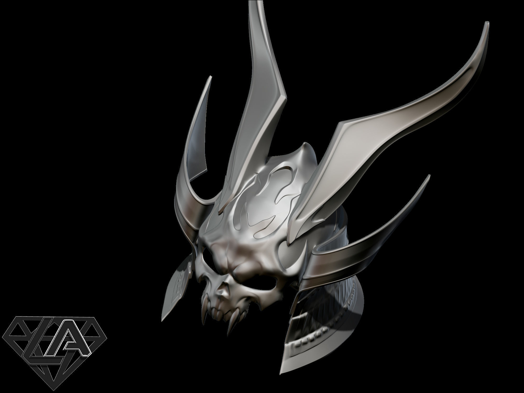 Shao Kahn MK11 Helmet 3D print model_3