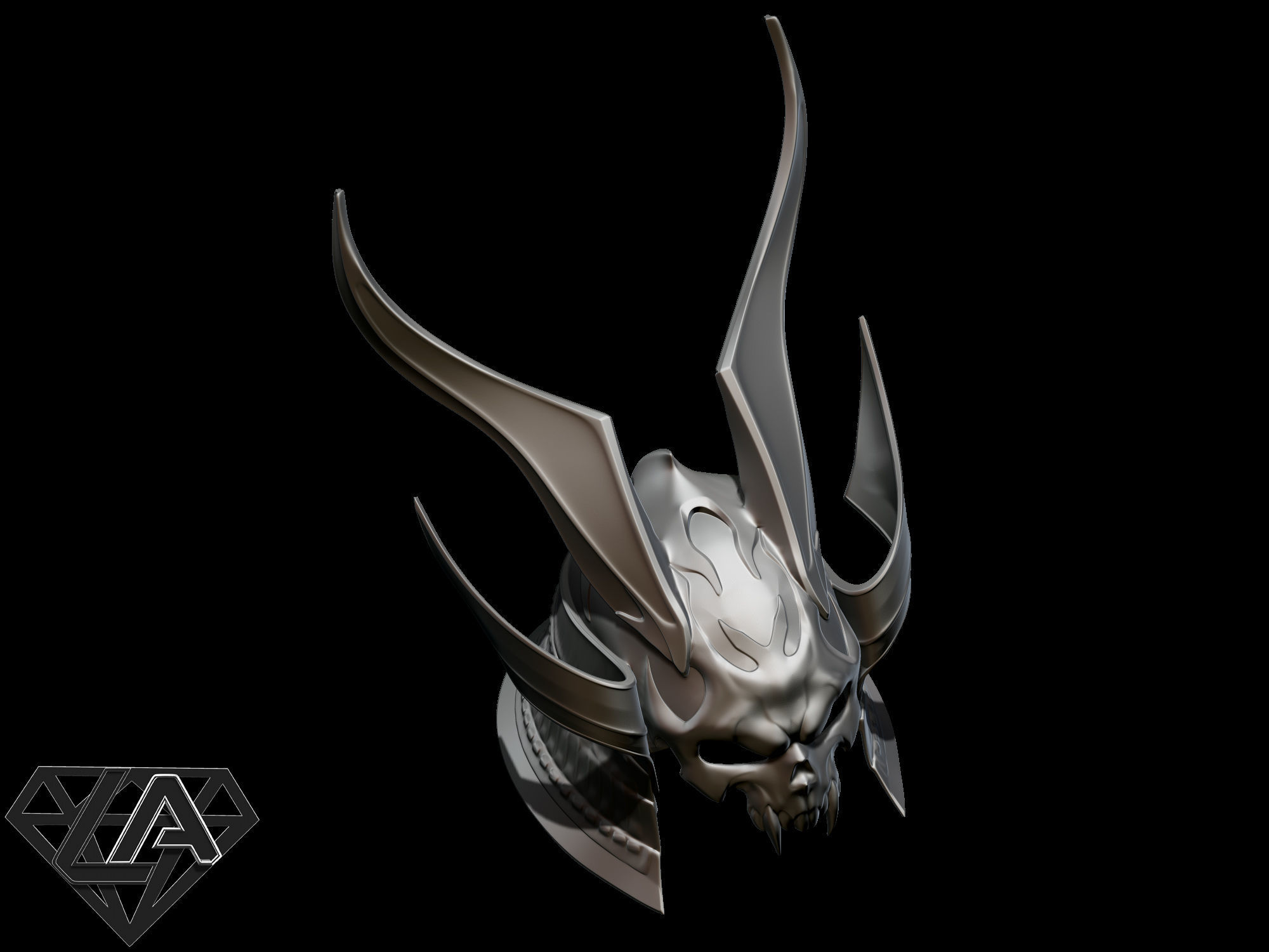 Shao Kahn MK11 Helmet 3D print model_7