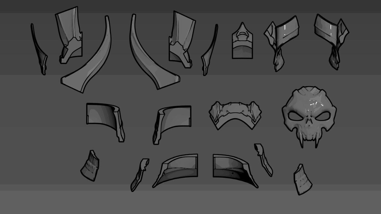 Shao Kahn MK11 Helmet 3D print model_13