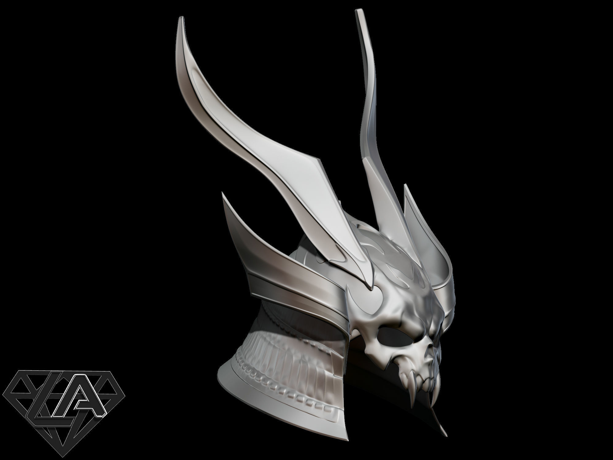 Shao Kahn MK11 Helmet 3D print model_5