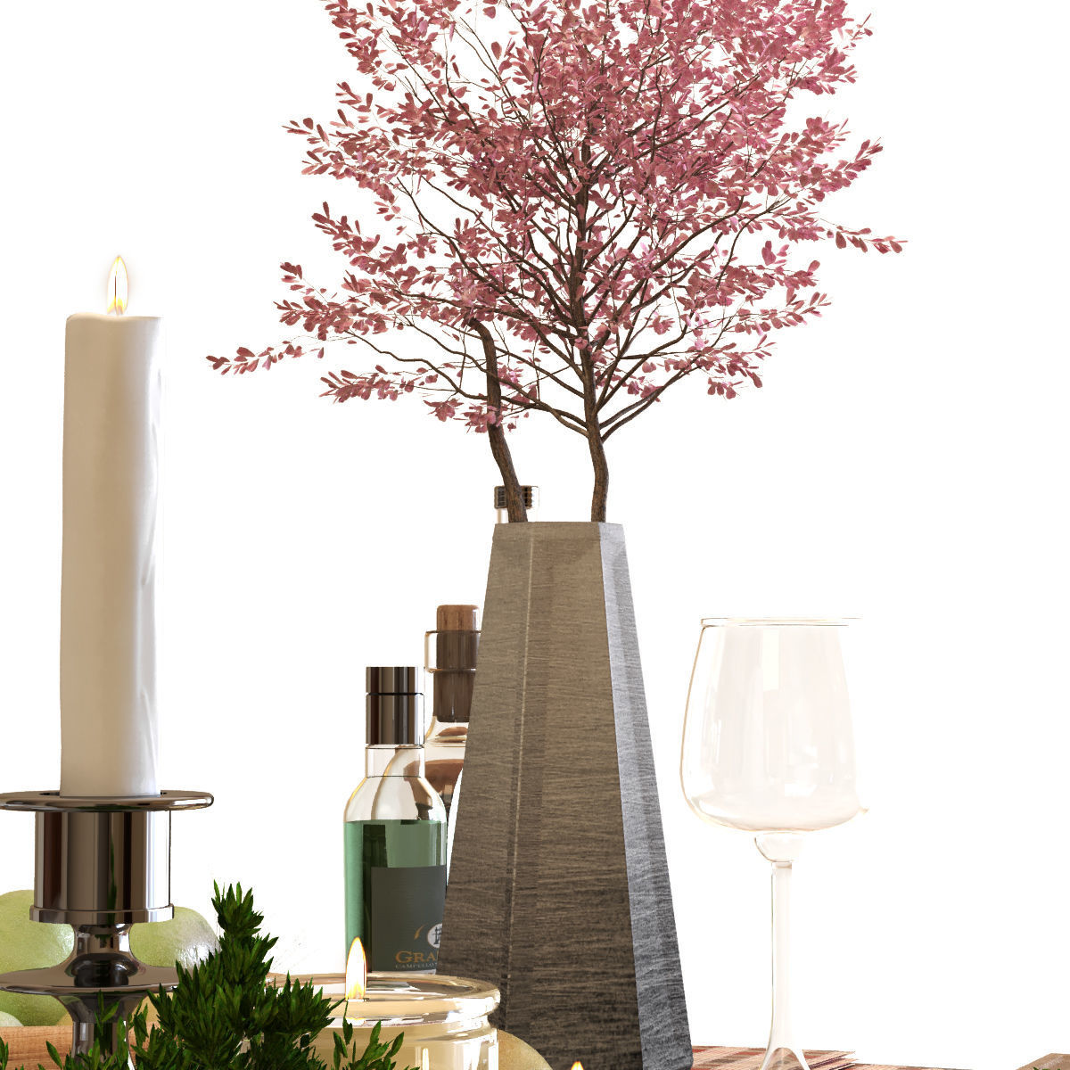 dining table set 005 3D model_5