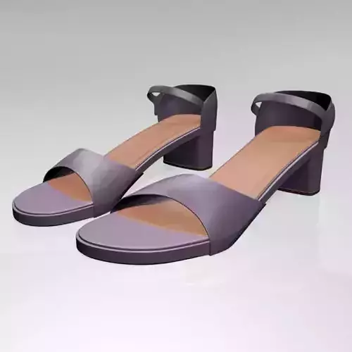 Round-Toe Block-Heel Sandals 01