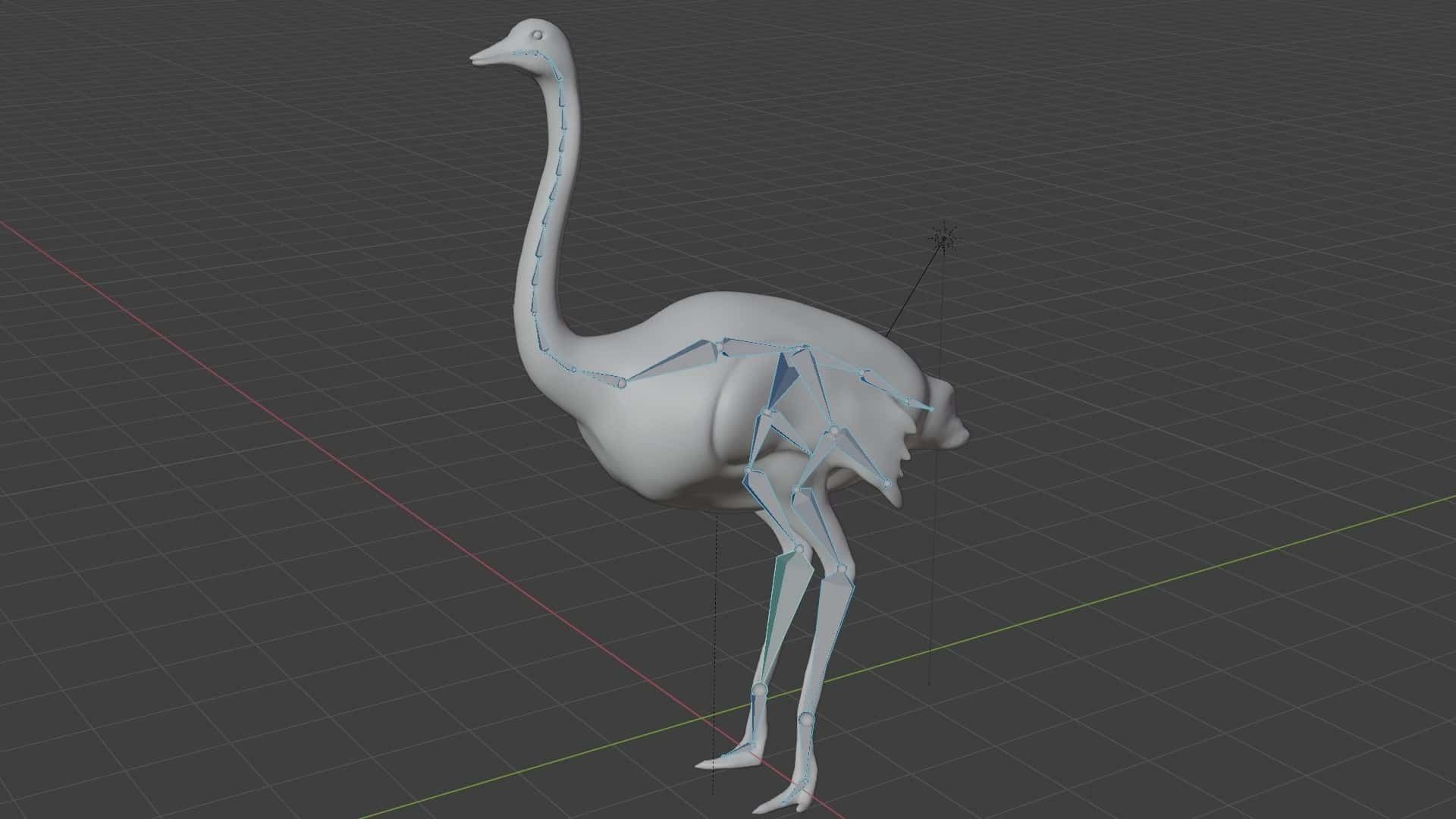 Emu and Ostrich birds 3D model_15