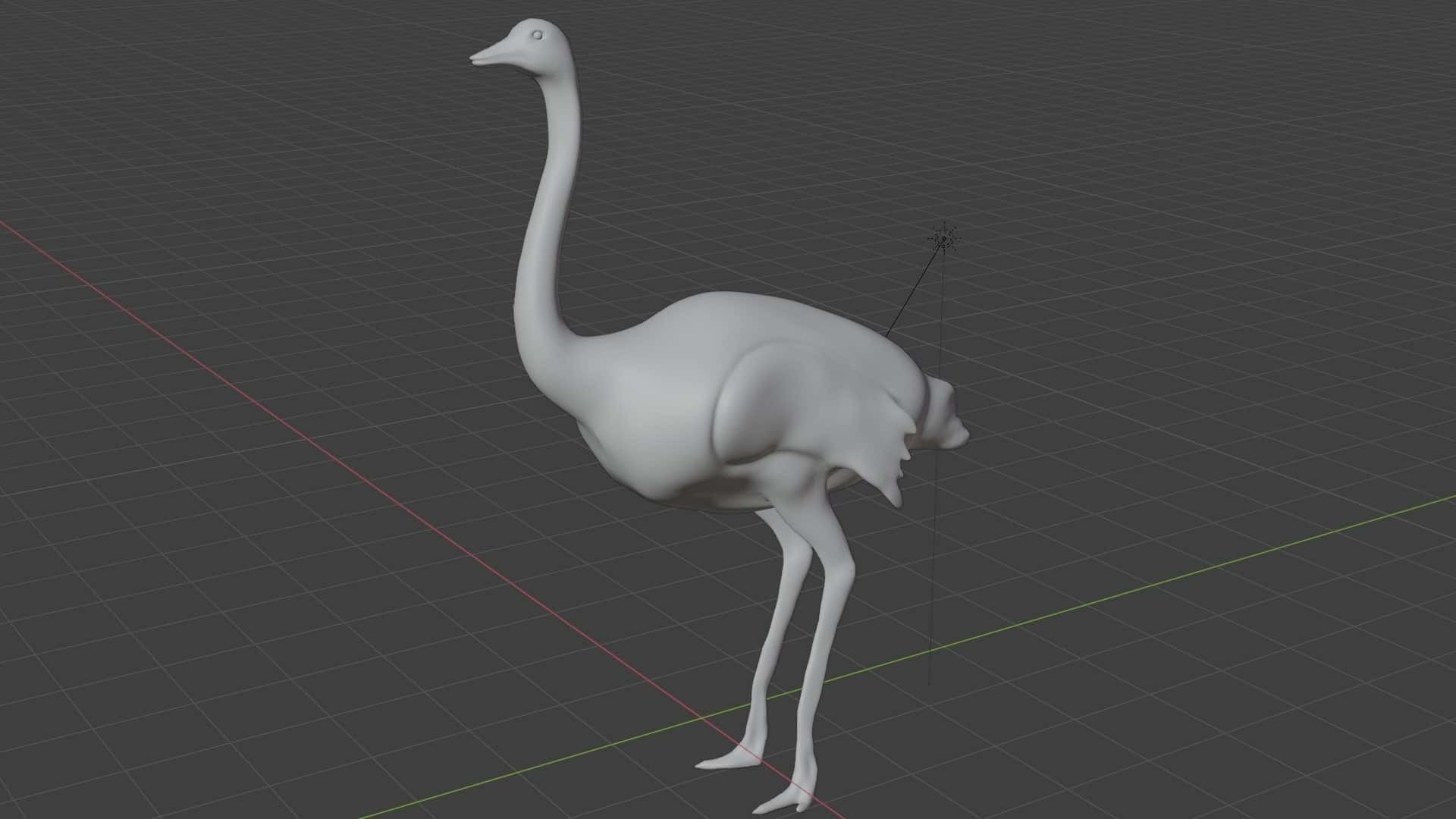 Emu and Ostrich birds 3D model_14
