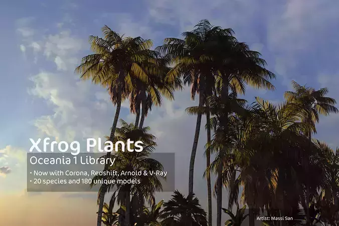 2020 XfrogPlants Oceania 1 Library  3D model