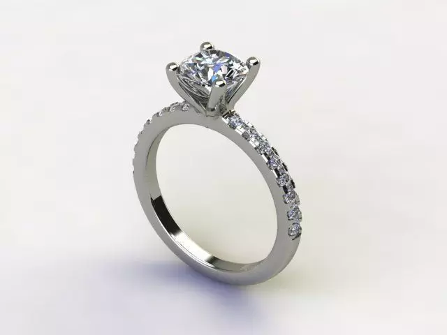 10066 solitaire diamond engagement ring 3D print model_0