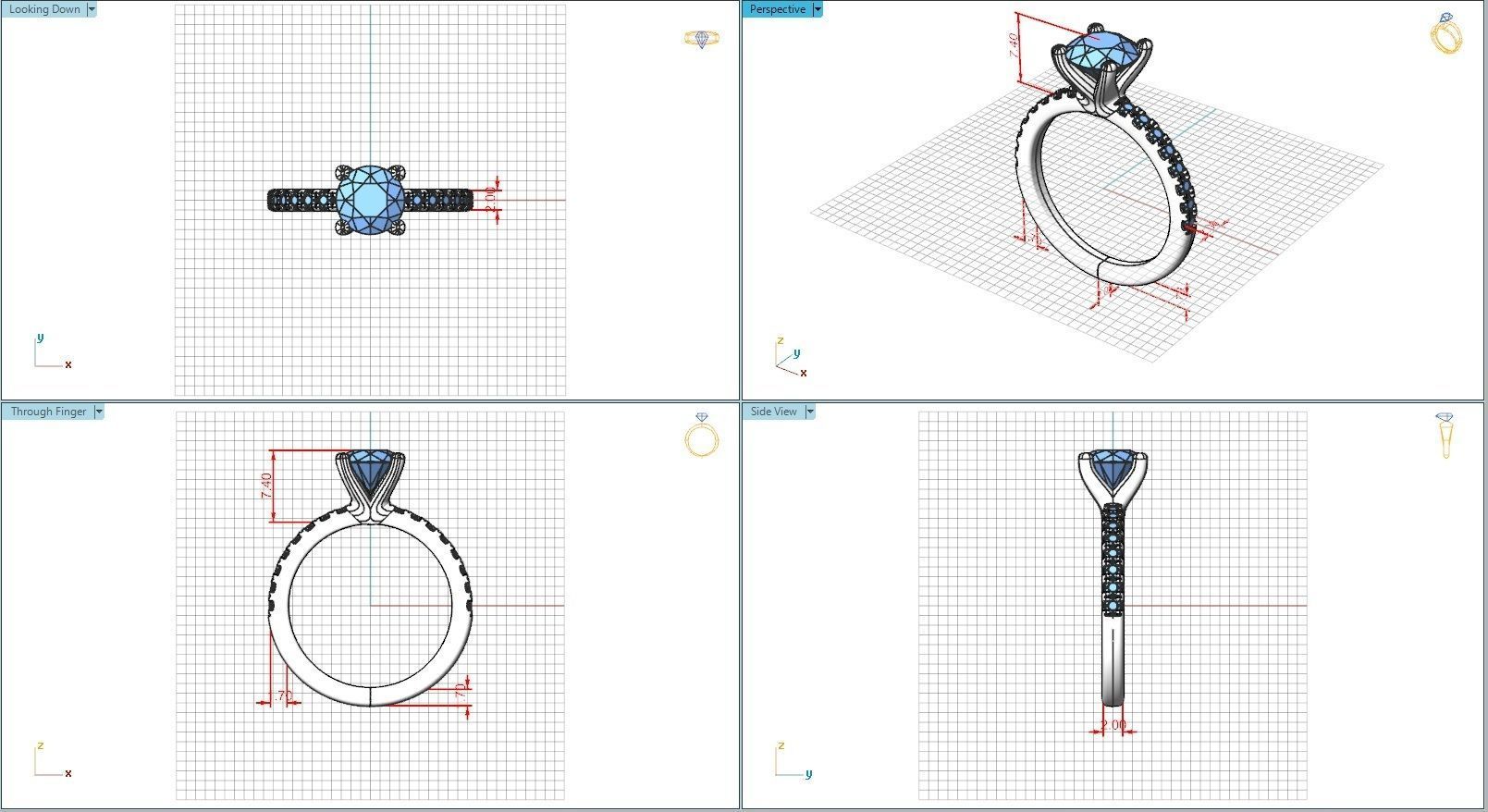10066 solitaire diamond engagement ring 3D print model_5