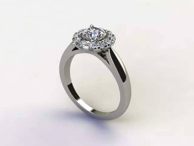 10067 diamond halo engagement ring 3D print model_0