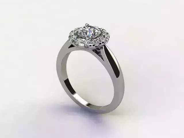 10067 diamond halo engagement ring