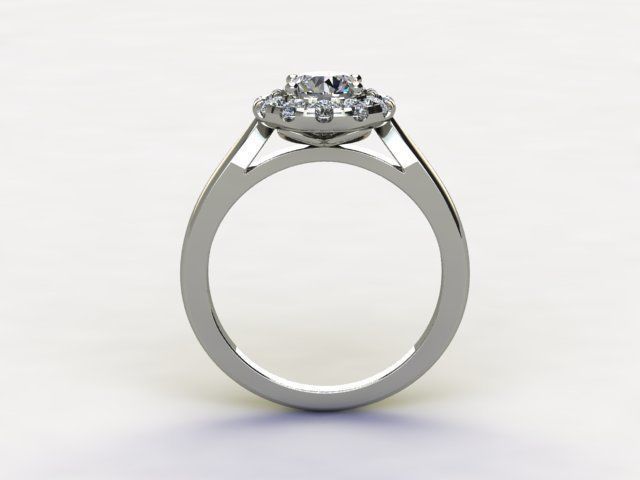10067 diamond halo engagement ring 3D print model_1