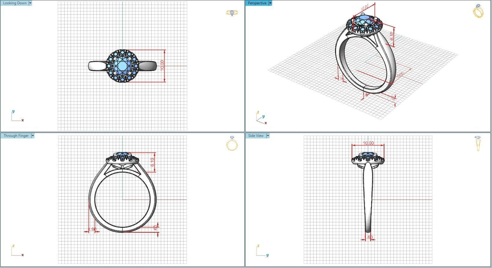 10067 diamond halo engagement ring 3D print model_5